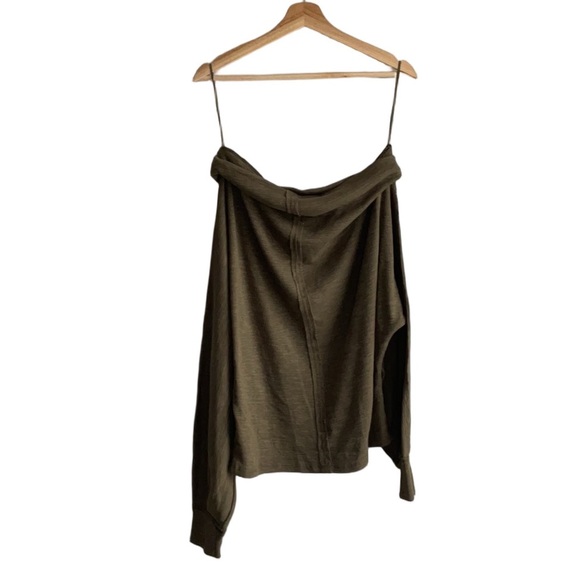 NWT Free People We The Free Women's Skyline Thermal Top In Moss, size S - Picture 5 of 12